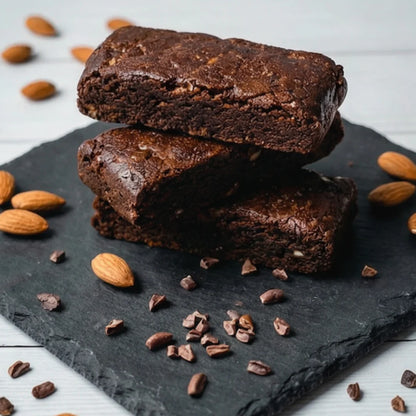 Nibl Almond Brownie Protein Bar ingredients – almonds, whey protein, egg protein
