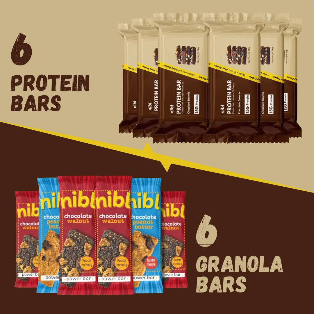 Nibl Fitness Fuel Pack – Pre & Post Workout Protein Bars | Halal | Pakistan