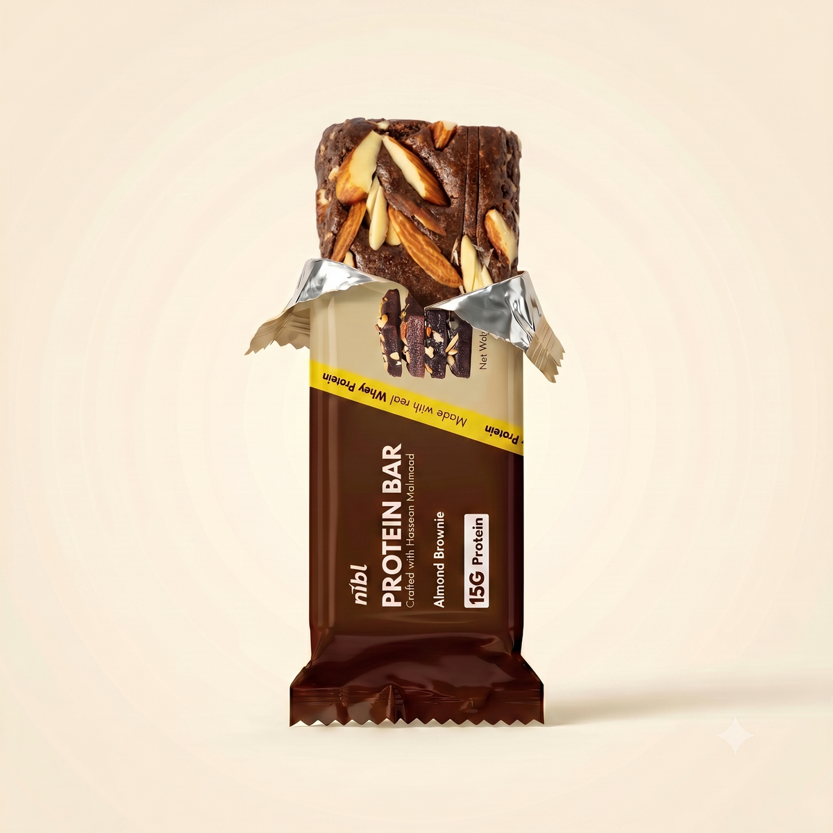 Almond Brownie Protein Bar – 15g Protein