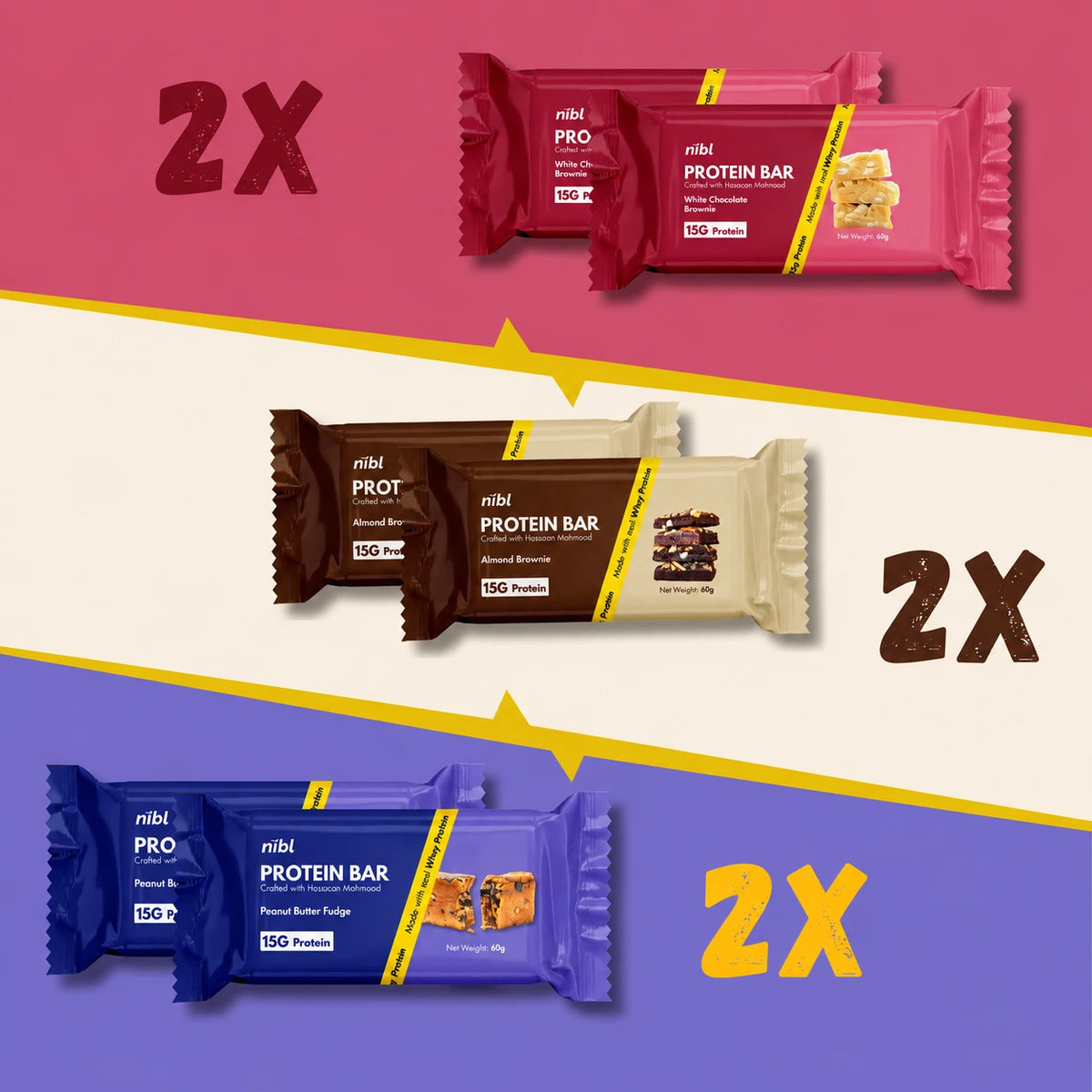 Protein Bars Trio Bundle Pack