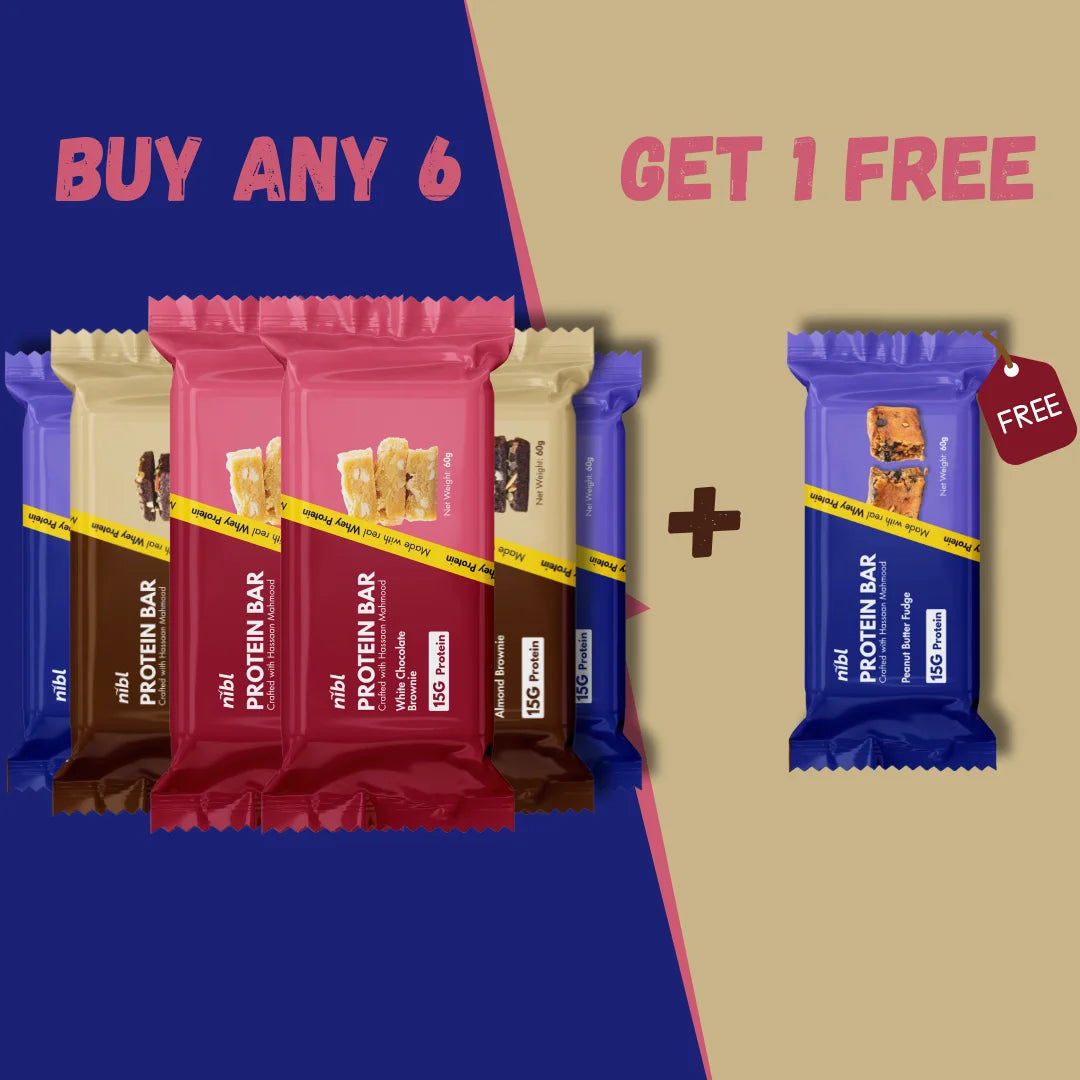 Nibl Buy 6 Protein Bars Get 1 Free – Best Value Bundle | Halal | Pakistan