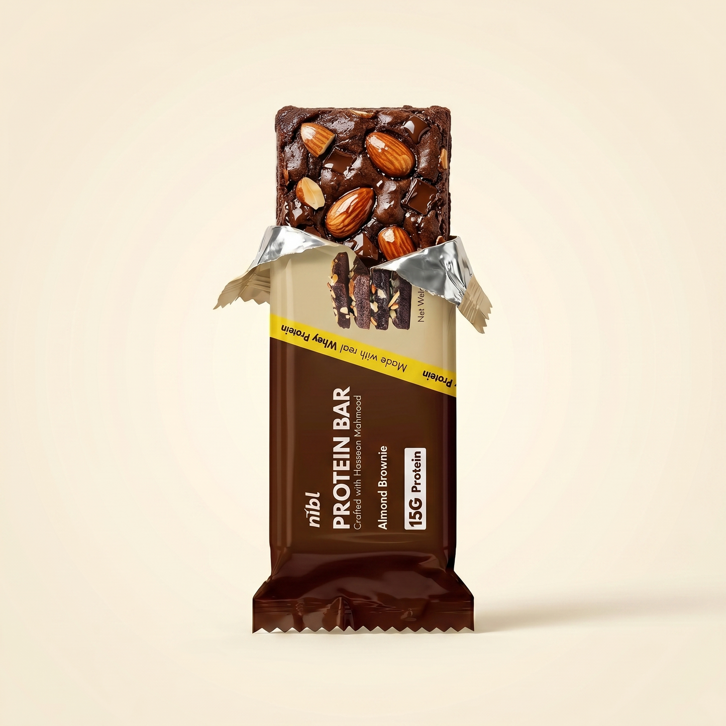 Almond Brownie Protein Bar – 15g Protein