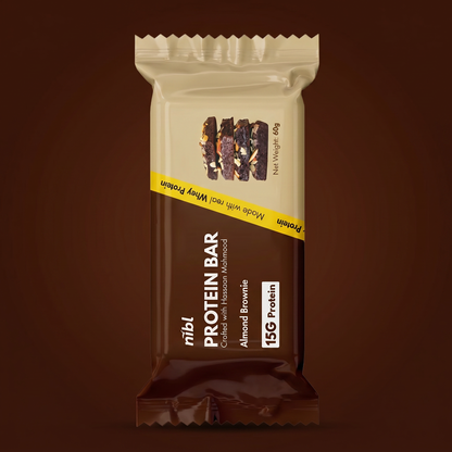 Almond Brownie Protein Bar – 15g Protein