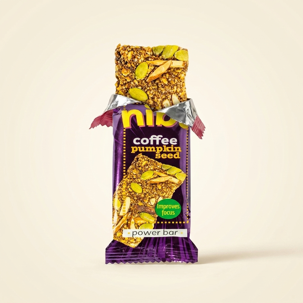 Coffee & Pumpkin Seed Granola Bar – For Focus & Energy